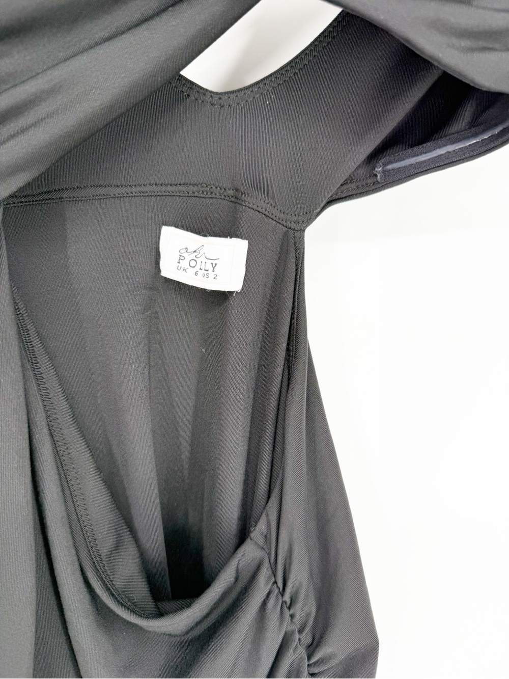 Oh Polly Long Sleeve Ruched Cut Out Mini Dress Women's US 2 Black Bodycon - Picture 5 of 6